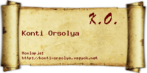Konti Orsolya névjegykártya